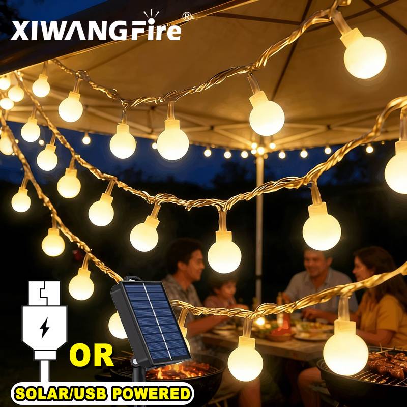 Outdoor Lighting And Landscape - 3-10M Solar/USB/Batterij Lichtslingers, Fairy Globe Ball