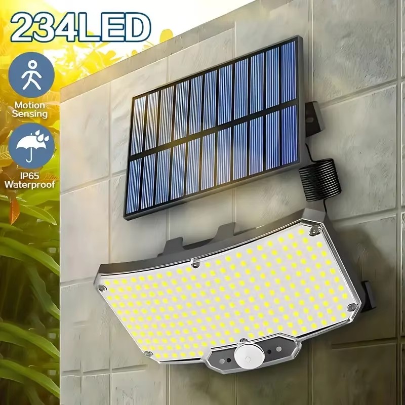 Outdoor Lighting Waterproof - 234LED zonne-buitenverlichting bewegingssensor superheldere externe wandschijnwerper
