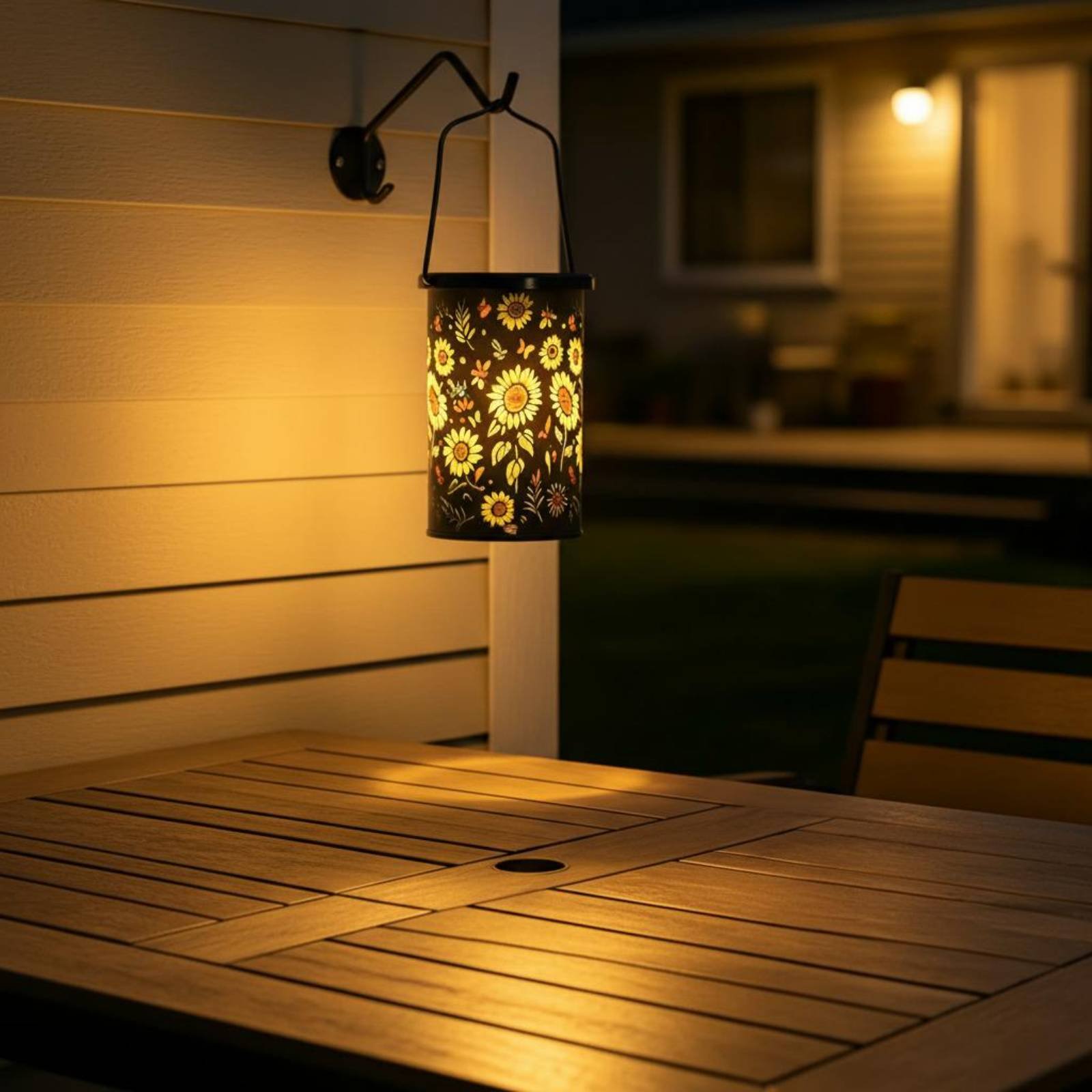 Outdoor Lighting And Landscape - Bloemenlantaarn Vintage design hangende zonnelantaarn Geëtst
