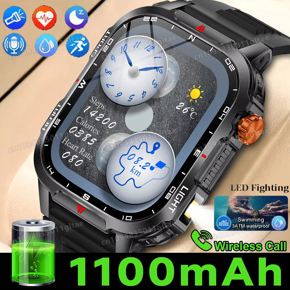 Outdoor Lighting Track - Militair Outdoor Smartwatch voor Heren met