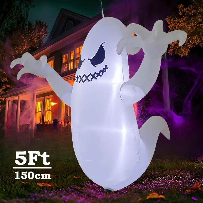 Outdoor Lighting Effects - 5ft Halloween Opblaasbaar Model Hangende Geest