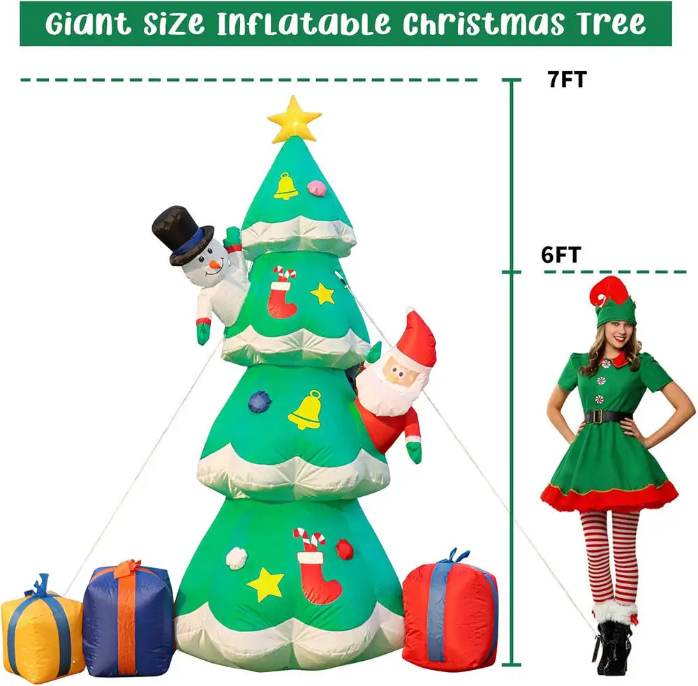 7FT opblaasbaar kerstmodel met - Outdoor Lighting Effects recensie en prijs